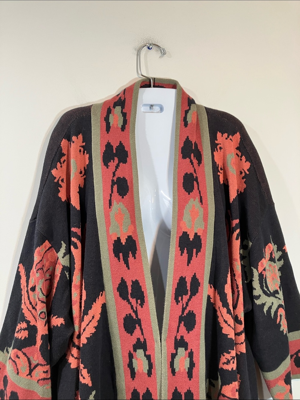 Soft Surroundings black print sweatercoat. 3X - Picture 2 of 7